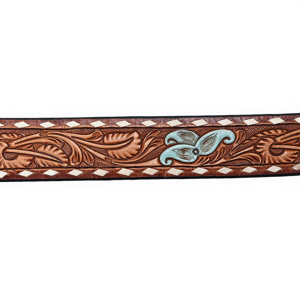 American Darling Beautifully Hand Tooled Genuine American Leather Belt Men and  Women