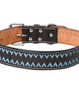 HILASON Western Genuine Leather Heavy Duty Hand Painted Dog Collar