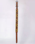 HILASON Western Genuine Leather Heavy Duty Dog Collar Floral Tooled