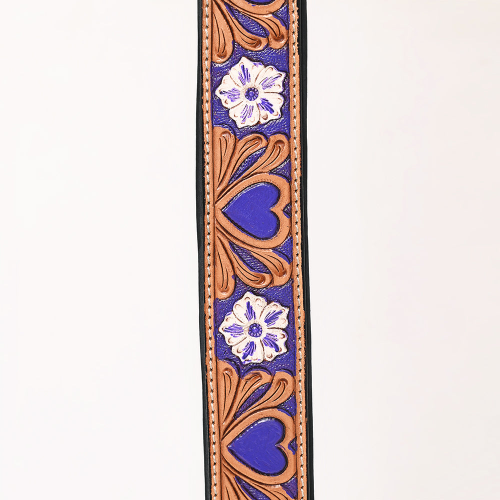HIlason Genuine Leather Dog Collar Hand Tooled