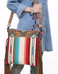 American Darling Cross Body Hand Tooled Saddle Blanket Genuine Leather Women Bag Western Handbag Purse