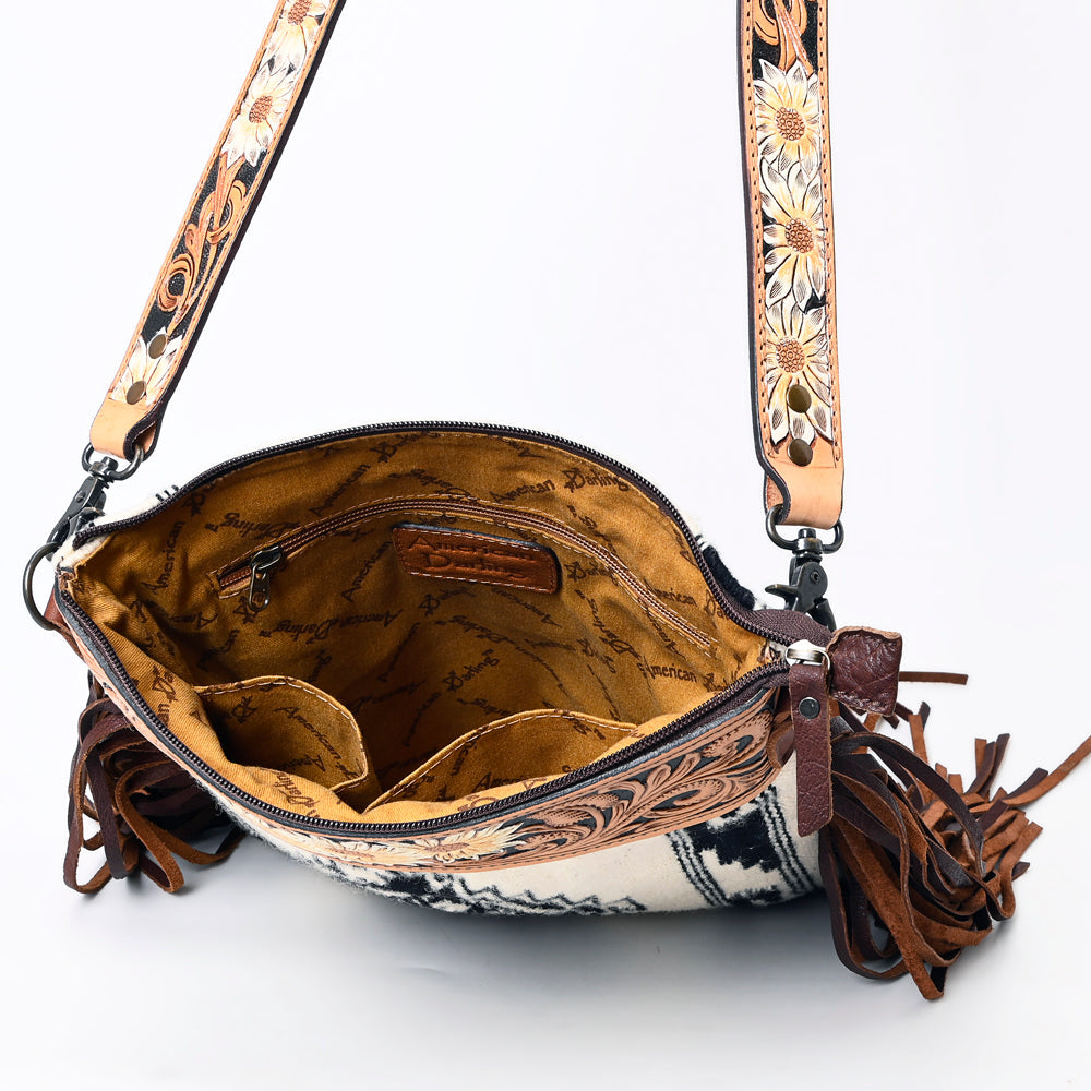 American Darling Cross Body Hand Tooled Saddle Blanket Genuine Leather Women Bag Western Handbag Purse