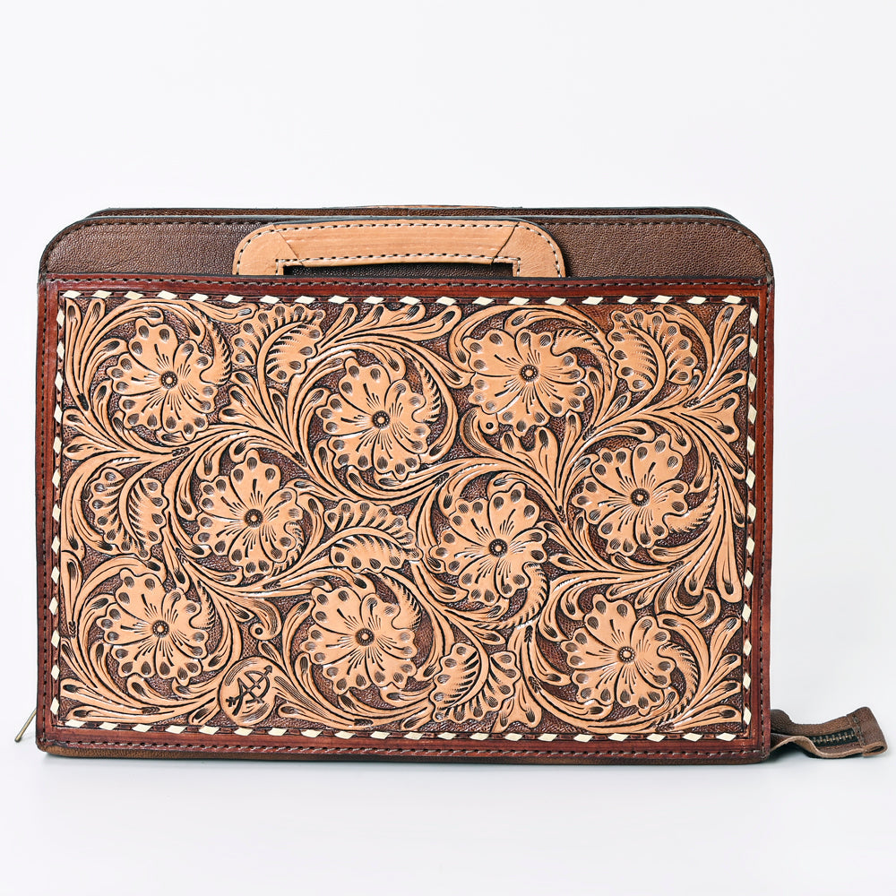 American Darling Briefcase Hand Tooled Genuine Leather Women Bag Western Handbag Purse