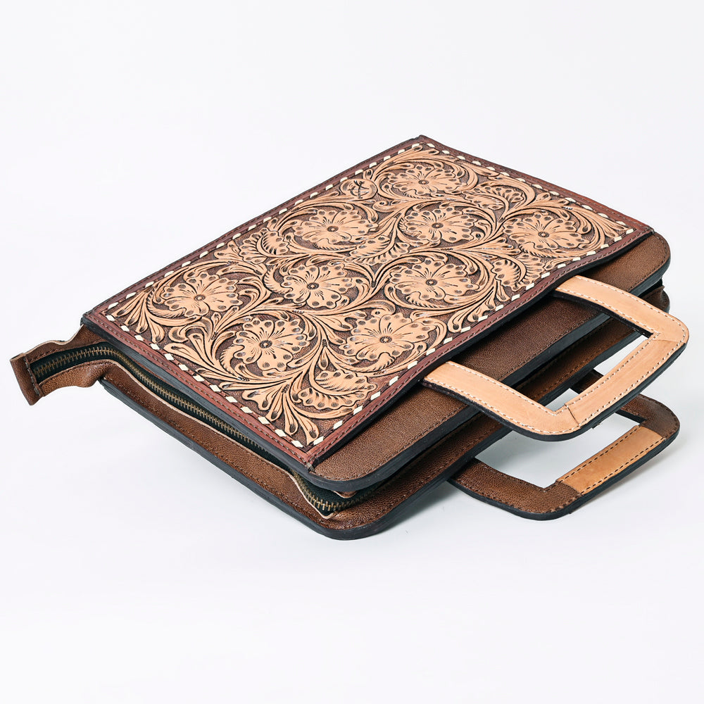 American Darling Briefcase Hand Tooled Genuine Leather Women Bag Western Handbag Purse