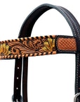 Hilason Western Horse Headstall Breast Collar Set American Leather