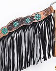 Hilason Horse Floral Hand Painted American Leather Breast Collar Headstall Painted