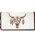 American Darling Organiser Hair-On Hand Tooled Genuine Leather Women Bag Western Handbag Purse