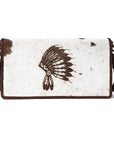 American Darling Organiser Hair-On Hand Tooled Genuine Leather Women Bag Western Handbag Purse
