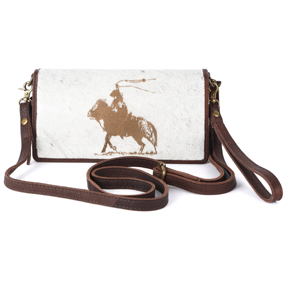 American Darling Organiser Hair-On Hand Tooled Genuine Leather Women Bag Western Handbag Purse