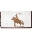 American Darling Organiser Hair-On Hand Tooled Genuine Leather Women Bag Western Handbag Purse