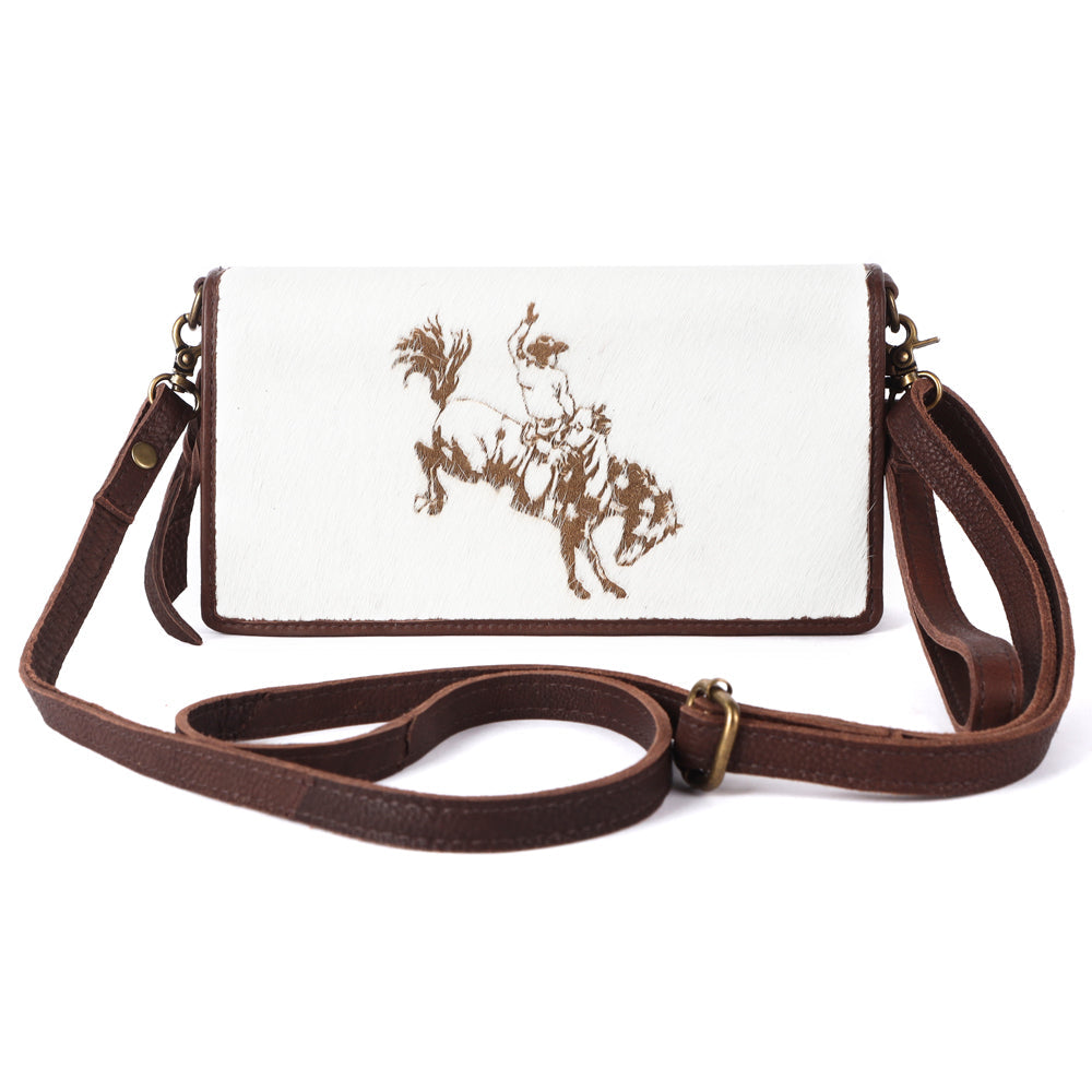 American Darling Organiser Hair-On Hand Tooled Genuine Leather Women Bag Western Handbag Purse