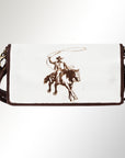 American Darling Organiser Hair-On Hand Tooled Genuine Leather Women Bag Western Handbag Purse