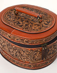 American Darling ADBGA412 Jewelry Case Hand Tooled Genuine Leather women bag western handbag purse