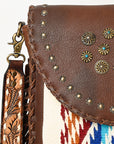 American Darling ADBGA415 Saddle Blanket Genuine Leather Women Bag Western Handbag Purse