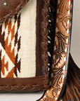 American Darling ADBGA415 Saddle Blanket Genuine Leather Women Bag Western Handbag Purse