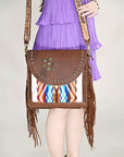 American Darling ADBGA415 Saddle Blanket Genuine Leather Women Bag Western Handbag Purse