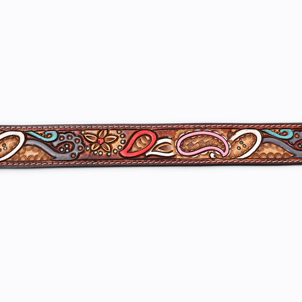 American Darling ADBLF105-L Beautifully Hand Tooled Genuine American Leather Belt Men and  Women