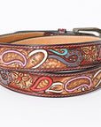 American Darling ADBLF105-L Beautifully Hand Tooled Genuine American Leather Belt Men and  Women