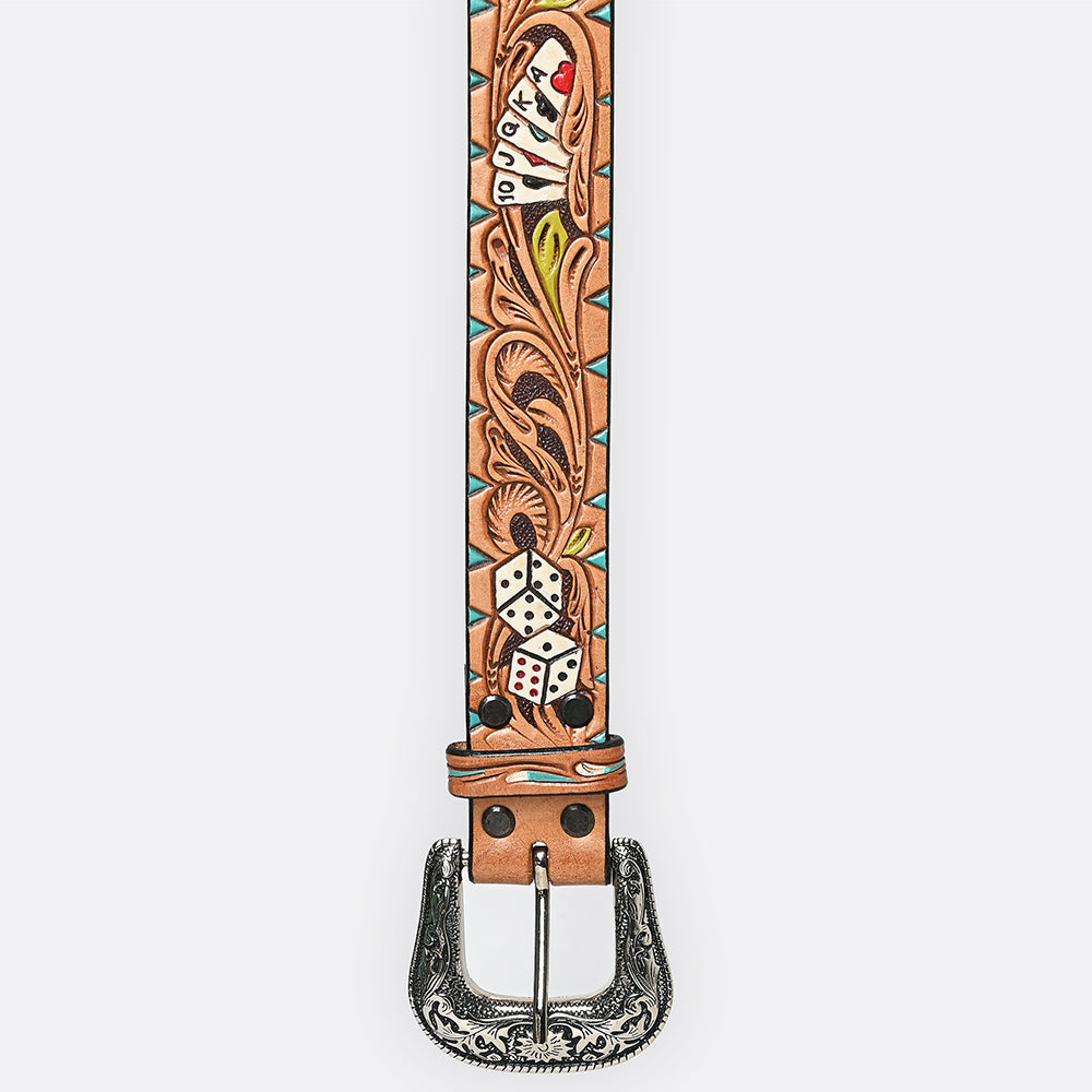 American Darling Beautifully Hand Tooled Genuine American Leather Belt Men and  Women