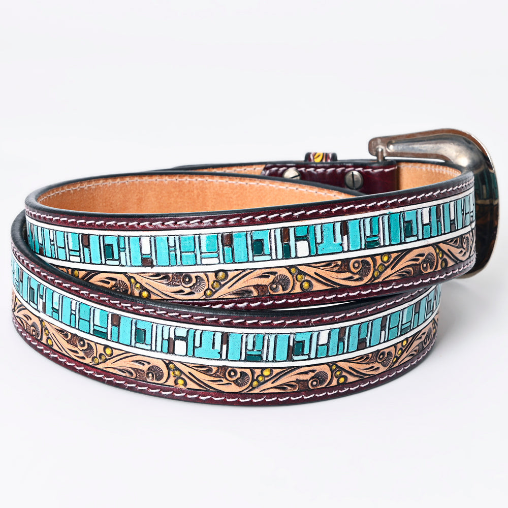 American Darling Beautifully Hand Tooled Genuine American Leather Belt Men and  Women
