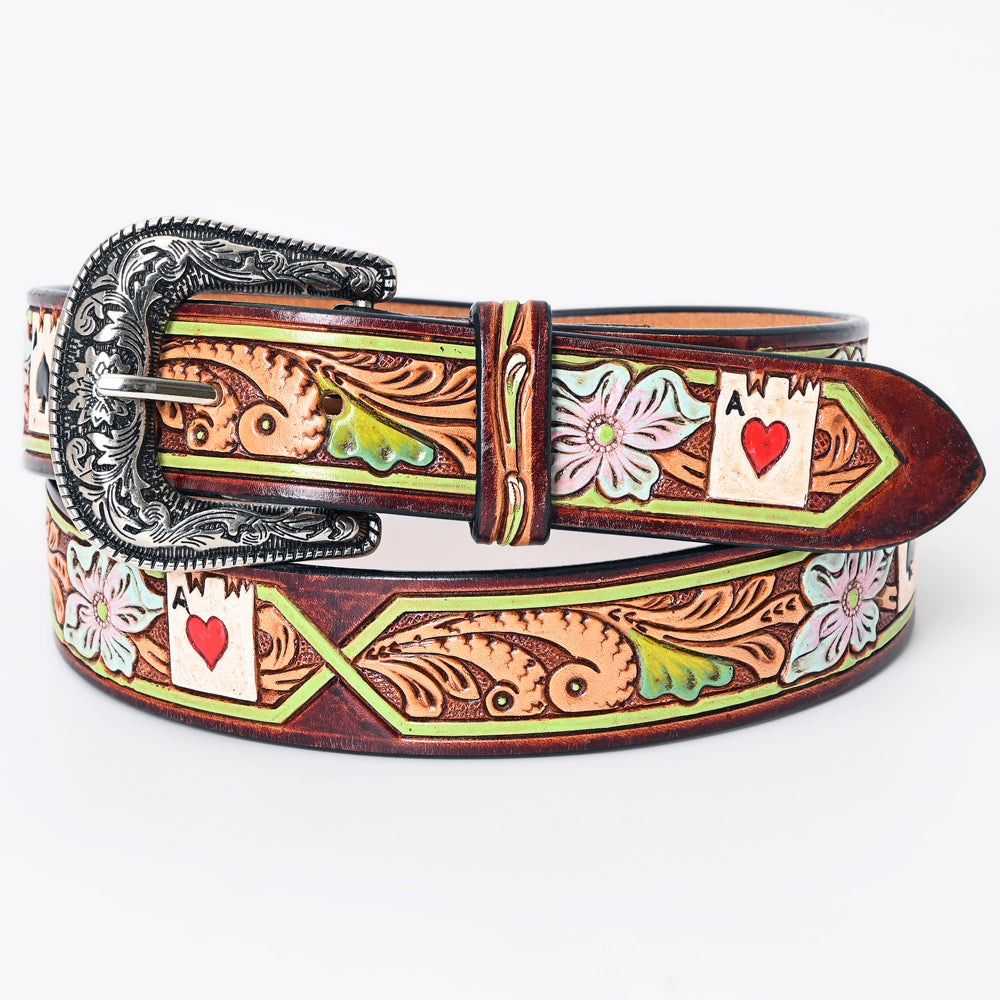 American Darling Beautifully Hand Tooled Genuine American Leather Belt Men and  Women