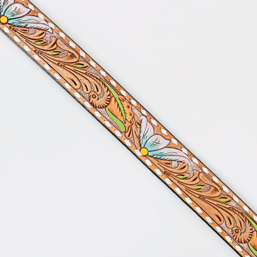 American Darling ADBLF159-L Beautifully Hand Tooled Genuine American Leather Belt Men and  Women