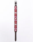 Hilason Western Style Heavy Duty Beaded American Leather Pet Dog Collar
