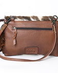 American Darling Hand Tooled Hair-On Genuine Leather Women Bag Western Handbag Purse