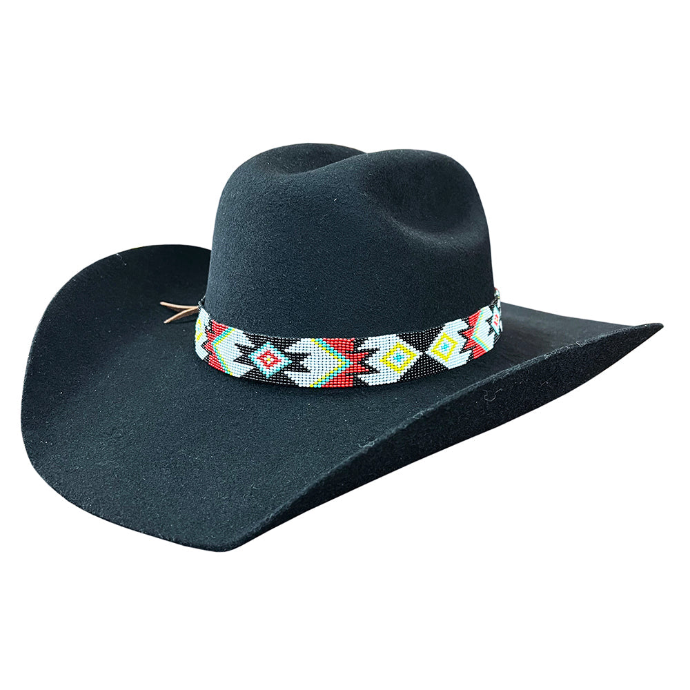 HILASON Beaded  American Style Western Cowgirl Handmade Hatband Tan
