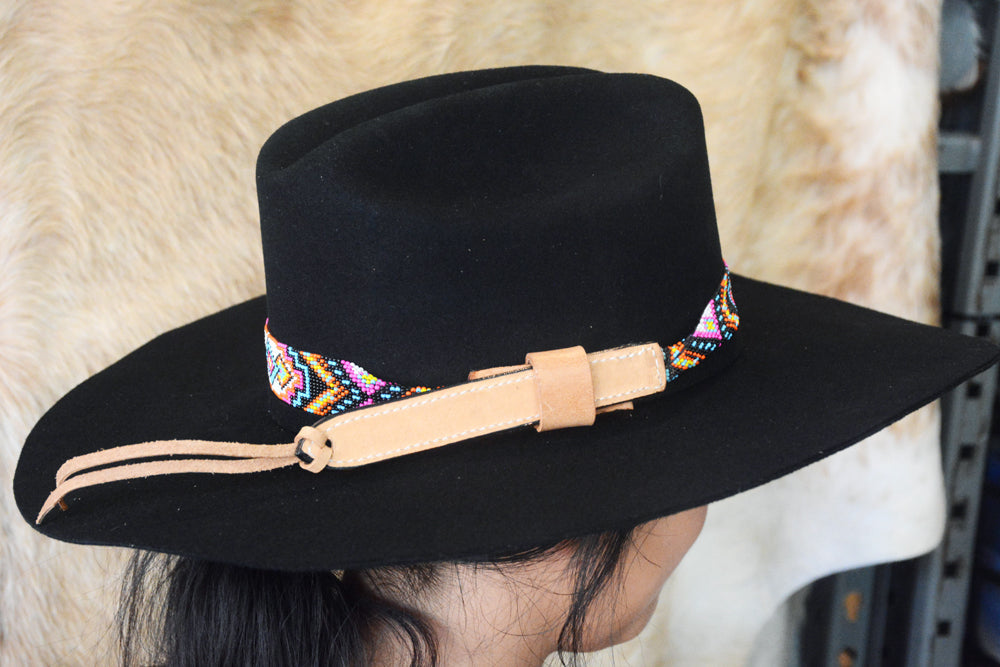 HILASON Beaded  American Style Western Cowgirl Handmade Hatband Tan