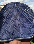 HILASON Western Horse Stable Turnout Blanket Quilted Blue