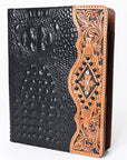 American Darling Portfolio Bag Hand Tooled Crocodile embossed Genuine Leather women bag western handbag purse