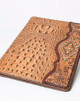 American Darling Portfolio Bag Hand Tooled Crocodile embossed Genuine Leather women bag western handbag purse