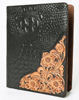 American Darling Portfolio Bag Hand Tooled Crocodile embossed Genuine Leather women bag western handbag purse