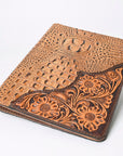 American Darling Portfolio Bag Hand Tooled Crocodile embossed Genuine Leather women bag western handbag purse