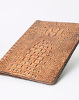 American Darling Portfolio Bag Hand Tooled Crocodile embossed Genuine Leather women bag western handbag purse