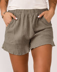 Katie High Waist Pocketed Ruffle Shorts