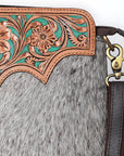Ohlay Bags SKBA116 Cross Body I Hand Tooled Hair-On Genuine Leather Women Bag Western Handbag Purse