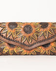 OHLAY WALLET Hand Tooled  Genuine Leather women bag western handbag purse