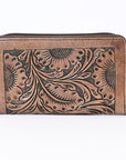 OHLAY WALLET Hand Tooled  Genuine Leather women bag western handbag purse