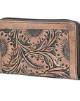 OHLAY WALLET Hand Tooled  Genuine Leather women bag western handbag purse