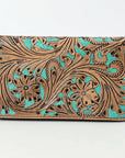 OHLAY WALLET Hand Tooled Genuine Leather women bag western handbag purse