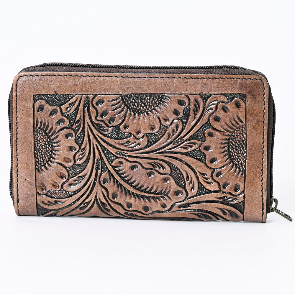 OHLAY WALLET Hand Tooled  Genuine Leather women bag western handbag purse