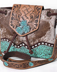 Ohlay Bags KBG179 CROSS BODY Hand Tooled Embossed Hair-on Genuine Leather women bag western handbag purse