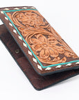 OHLAY WALLET Hand Tooled  Genuine Leather women bag western handbag purse