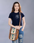 ADBG1202 American Darling Hand Tooled Saddle Blanket Genuine Leather Women Bag Western Handbag Purse