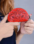 American Darling Coin Purse Hand Tooled Genuine Leather Women Bag Western Handbag Purse