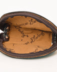 American Darling Coin Purse Hand Tooled Genuine Leather Women Bag Western Handbag Purse