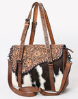 ADBG1206 American Darling Hand Tooled Hair On Genuine Leather Women Bag Western Handbag Purse