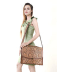 ADBG1210 American Darling Hand Tooled Genuine Leather Women Bag Western Handbag Purse